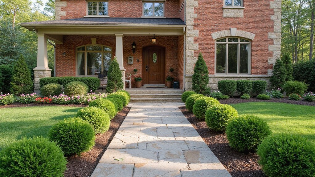 brick and stone enhance curb appeal