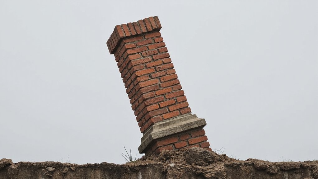chimney leaning common causes solutions