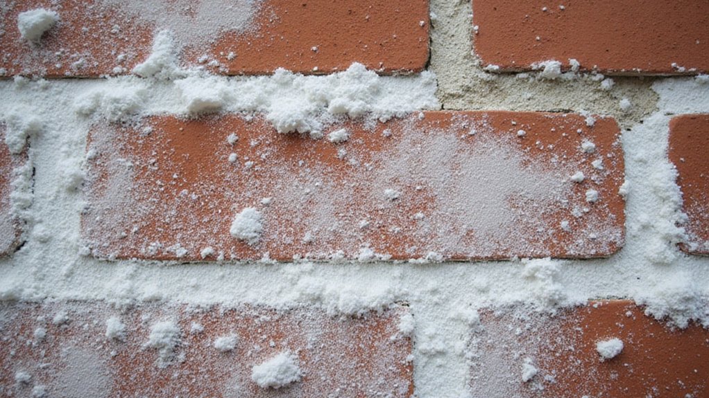 efflorescence on bricks not dangerous